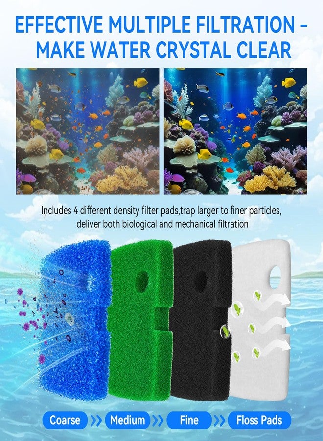 HDWGGD Canister Filter Media Compatible with Penn Plax Cascade 1200/1500 CCF4UL/CCF5UL Replacement Canisters Filters Bio Sponges for Aquariums Fish Tank Turtle Tank 16 Pack - Image 3